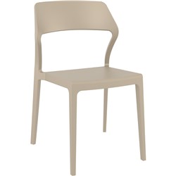 Snow Stackable Chair Taupe Without Arms