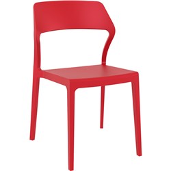 Snow Stackable Chair Red Without Arms