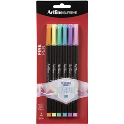 Artline Supreme Fineliner Pen 0.4mm Pastel Assorted