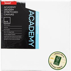Jasart Canvas Academy 8 x 8 Inch Thin Edge 280gsm Stretched
