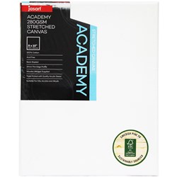 Jasart Canvas Academy 8 x 10 Inch Thin Edge 280gsm Stretched