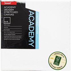 Jasart Canvas Academy 8 x 8 Inch Thick Edge 280gsm Stretched