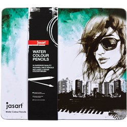 Pencil Water Colour Jasart Design Tin 24