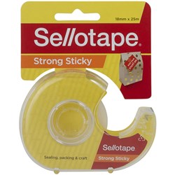 Sellotape 18mmx25m Clear Adhesive Tape With Dispenser