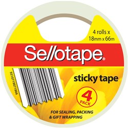 Sellotape 18mmx66m Clear Adhesive Tape