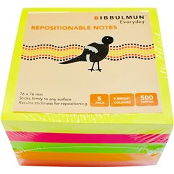 Bibbulmun 76x76mm Assorted Adhesive Notes