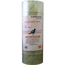 Bibbulmun 48mmx75m Clear Packaging Tape