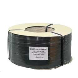 Black Heavy Duty Strapping 19 x 1000m on Cardboard Core