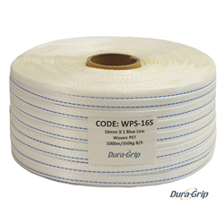 Poly Woven Strap 1 Blue Line 16mm x 1000m
