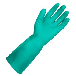 Solvent Resistant Nitrile Green Gloves Size 10