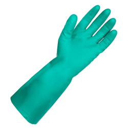 Solvent Resistant Nitrile Green Gloves Size 11 (2XL)