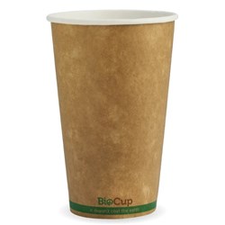 BCK-16-GS 16oz SingleWall BioCup Kraft Green Stripe 1000/carton