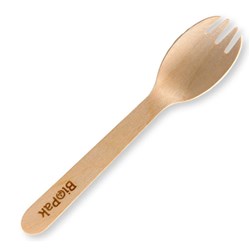HY-16C 16cm Wooden Spork Uncoated 1000/carton