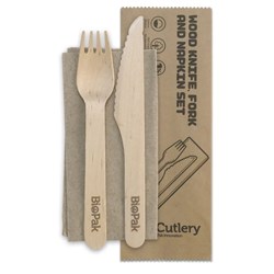 HY-16KFN-C 16cm Wooden Cutlery Set Coated 400/carton