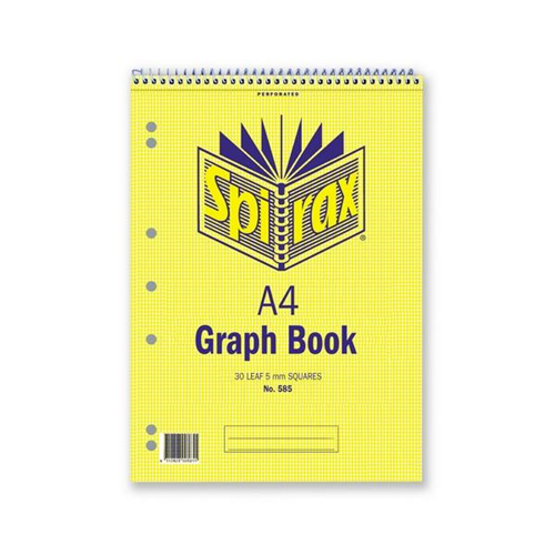 Graph Pads Spirax 585 A4 5mm Graph Book United Office Choice