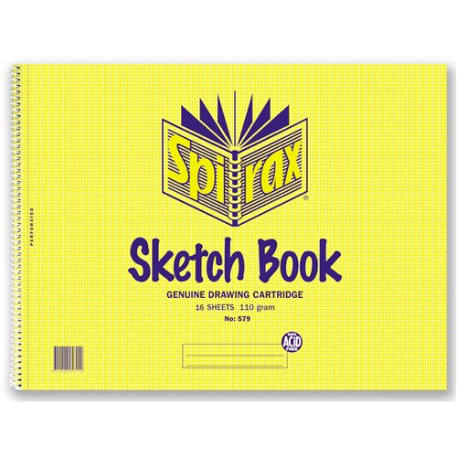 Sketch Books Spirax 579 270x350mm Sketch Book United Office Choice