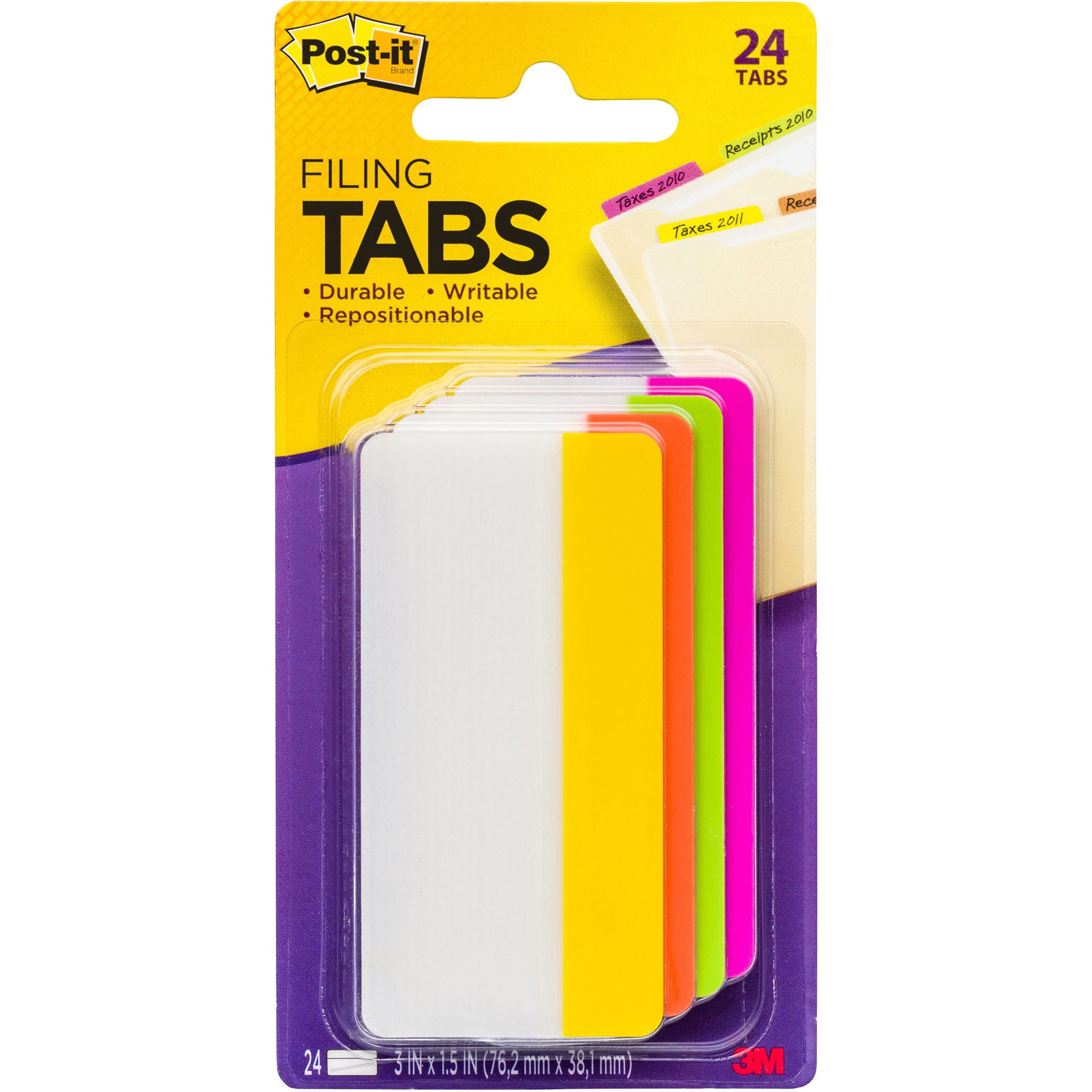 Tabs PostIt Durable 686ploy 75mm Asst Colour Index TabS United